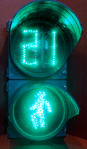 анимированный пешеходный светофор с ТООВ 200 мм в корпусе "евро"